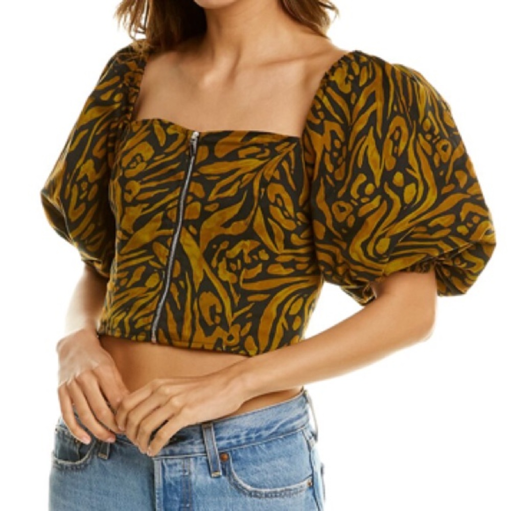 Nicholas-Dawn Corset Top (Gold/Black)